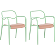THASOS - Tuinstoel set van 2 - Groen - Kunststof