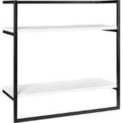 BETANIA - Handdoekrek 2 planken - Zwart - IJzer