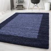 Tapijtenloods Basic Shaggy Kader vloerkleed Blauw Hoogpolig- 200x290 C...