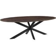 LABEL51 Eetkamertafel James - Espresso - Mangohout - 210 cm - Ovaal