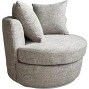 Draaifauteuil Beige Chenille Stof - 93x88x84cm - Thony