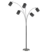 Lindby - Abiram Vloerlamp Nickel/Dark Grey