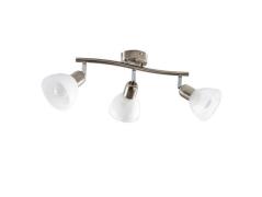 Lindby - Paulina 3 LED Plafondlamp White Alabaster/Satin Nickel