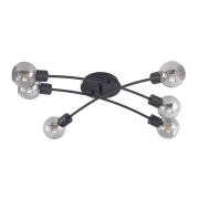 Lindby - Eridia 6 Cross Plafondlamp Black