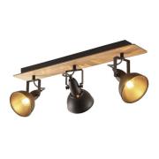 Lindby - Aylis 3 Plafondlamp Black/Wood