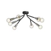 Lucande - Carlea 8 Plafondlamp Black/Nickel