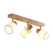 Lindby - Wanessa 3 Plafondlamp Wood/White