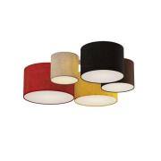 Lindby - Laurenz 5 Plafondlamp Red/Yellow