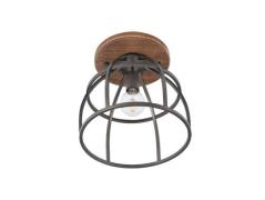 Lindby - Rutger Round Plafondlamp Wood/Black