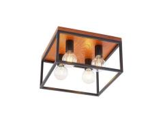 Lindby - Miravi 4 Plafondlamp Wood/Black