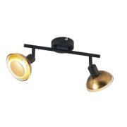 Lindby - Erin 2 Plafondlamp Black/Gold