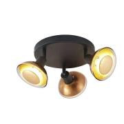 Lindby - Erin Round 3 Plafondlamp Black/Gold