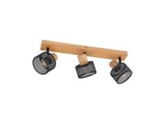 Lindby - Evinora 3 Plafondlamp Black/Wood