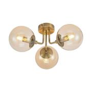 Lindby - Arnella Plafondlamp Antique Brass/Amber