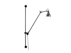 Lampe Gras - 214 Wandlamp Round Chrome/Black Lampe Gras