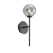 Lucande - Wynina 1 Wandlamp Black/Smoke