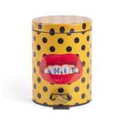 Seletti - Shit Toiletpaper Home Dustbin Ø25xH39,5 Geel/Zwart/Multicolo...