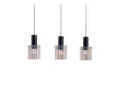 Lucande - Eirian 3 Hanglamp Clear/Black