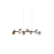 Lucande - Pallo 7 LED Hanglamp Zwart/Goud