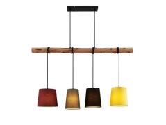 Lindby - Moskau 4 Hanglamp Red/Grey/Black/Yellow