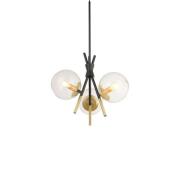 Lucande - Sotiana 3 Round Hanglamp Black/Brass