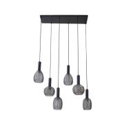 Lindby - Tolli 6 Hanglamp Grijs/Zwart