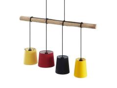 Lindby - Hinai 4 Hanglamp Black/Red/Yellow