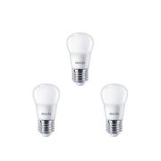 Philips - 3-pack Gloeilamp LED 5W Plastic Kroon (470lm) E27