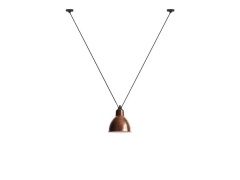 Lampe Gras - 323 XL Hanglamp Round Raw Copper/White