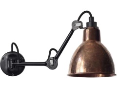 Lampe Gras - 204 Wandlamp Black/Raw Copper