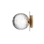 Nuura - Liila 1 Wand-/Plafondlamp IP44 Medium Nordic Gold/Optic Clear