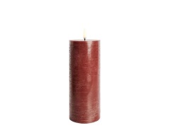 Uyuni - Cilinderkaars LED 7,8 x 20,3 cm Rustic Carmine Red  Lighting