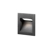 LIGHT-POINT - Deli 1 LED-inbouwwandlamp IP54 3000K zwart