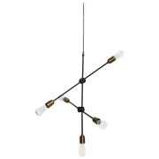 House Doctor - Molecular 5 Hanglamp Zwart/Geel Koper