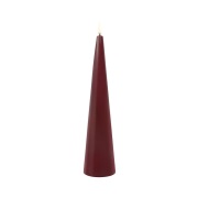 Uyuni - Kegel Kaars LED 6,8x30 cm Wine Rood/Smooth  Lighting