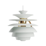 Louis Poulsen - PH Snowball Hanglamp Dusty Green/Brass Metallised