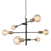Nordlux - Josefine hanglamp zwart/messing