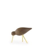 Normann Copenhagen - Shorebird beeldhouwwerk Medium Walnoot
