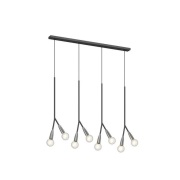 Lucande - Carlea 8 Hanglamp Black/Nickel