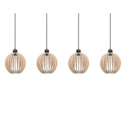 Envostar - Clay 4 Hanglamp Black/Wood