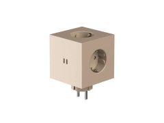Avolt - Square 2 Socket Extender w/30W Dual USB-C Beige Avolt