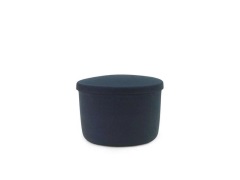 Normann Copenhagen - Hide Storage Poef Small Steel Blue