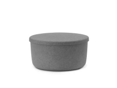Normann Copenhagen - Hide Storage Poef Large Grey