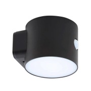 Lindby - Amren LED Zonnecel Wandlamp w/Sensor Zwart