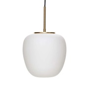 Hübsch - Muse Hanglamp Ø25 Opal/Brass