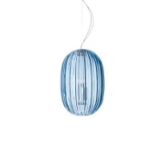 Foscarini - Plass Medium Hanglamp Licht Blauw 3,2m