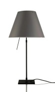 Luceplan - Costanza Tafellamp met Dimmer Zwart/Concrete Gray