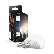 Philips Hue - Lichtbron  White&Amb. 5,1W Luster Kogel 2 pack. E14