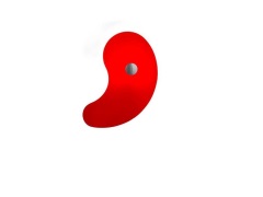Foscarini - Bit 1/Orbital 1 Glas Scherm Rood n