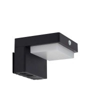 Lindby - Eleazer LED Zonnecel Wandlamp w/Sensor Zwart